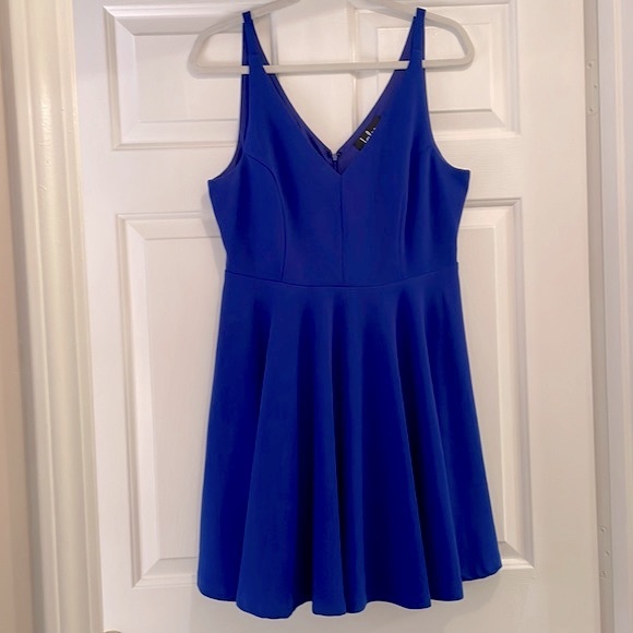 ⭐️SOLD - NWOT Lulus Royal Blue Darling Delight Skater Fit N Flare Dress. - Picture 2 of 14